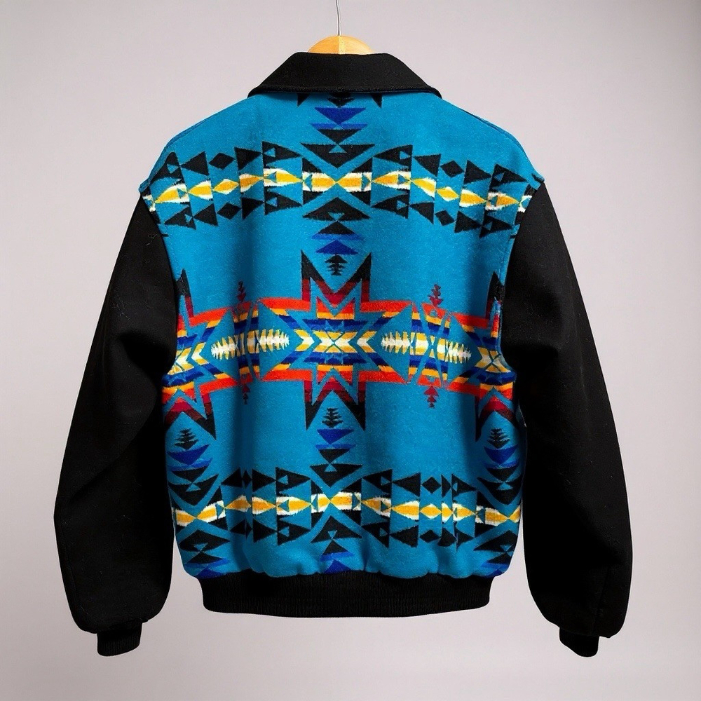 Pendleton Chief Joseph Bomber Jacket XL Aztec 90s Wool - Picture 2 of 6